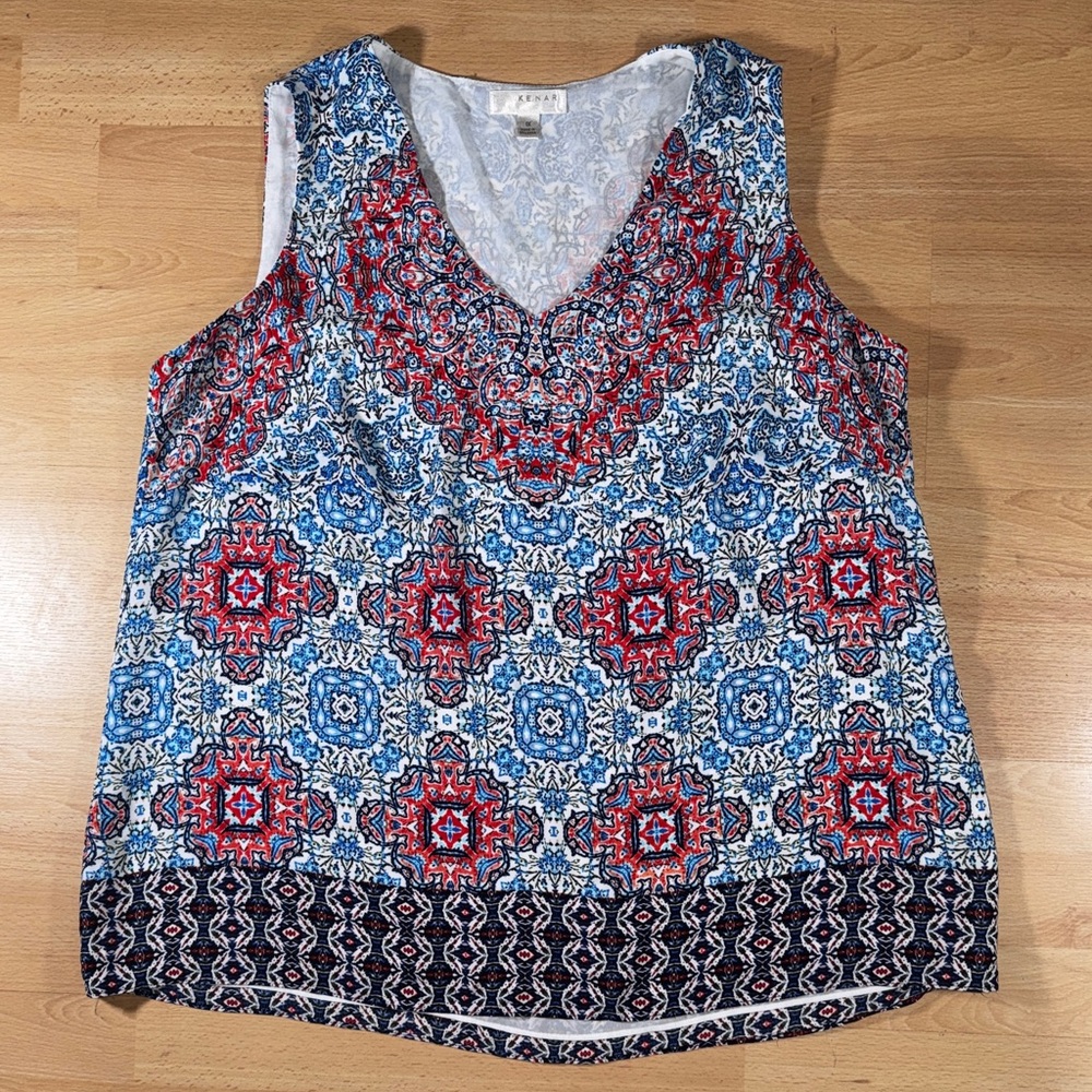 Kenar Multicolor Sleeveless Blouse